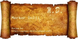 Merker Dolli névjegykártya